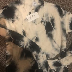 NWT John + Jenn Tie Dye Crop Sweater S